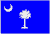 State of South Carolina Flag 4 X 6 inch on stick