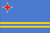 Aruba Flag 12 x 18 inch on Stick