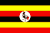 Uganda Flag 4 X 6 inch on stick