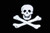 Jolly Roger No Patch Pirate Flag 4x6 inch on stick