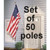 50 Flag Pole Set