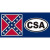 CSA with Rebel Flag  Bumper Sticker