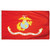 USMC, Marine Corps Flag  3 x 5 Dyed Nylon With Solid Brass Grommets (USA Made)