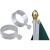 Clear Plastic EZ-Mount Flag Rings Set of 2