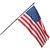 Regal Outdoor Fiberglass Flag Mounting Kit Flag Pole (WHITE POLE) with Solid Brass Mounting Bracket