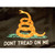 Gadsden black 12 X 18 inch on stick Flag (Qty 12)