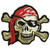 Pirate Skull Patch Red Hat - Eye Patch - 2 x 3 inch