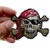 Pirate Skull Patch Red Hat - Eye Patch - 2 x 3 inch