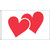 Valentines Hearts Flag - Outdoor Commercial - 3 x 5 Nylon Dyed Made in USA