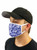 Blue Snakeskin Face Mask With Filter Pocket