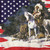 USA Indian and Horse Flag 12x18 inch on stick