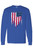 Men's/Unisex USA Flag Battle Ripped Long Sleeve T-shirt