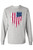 Men's/Unisex USA Flag Battle Ripped Long Sleeve T-shirt