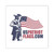 US Patriot Flags Square Stickers