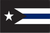 3x5 Puerto Rico Police Thin Blue Line Flag