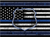 US Police Badge Thin Blue Line American Flag