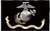 USMC Marine Corps Black 3D EGA Flag Made in USA