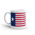Ceremonial Flag of the Texas Navy White glossy mug