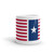 Ceremonial Flag of the Texas Navy White glossy mug