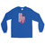 Distress American Flag Men’s Long Sleeve Shirt