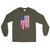 American Distressed Flag Men’s Long Sleeve Shirt