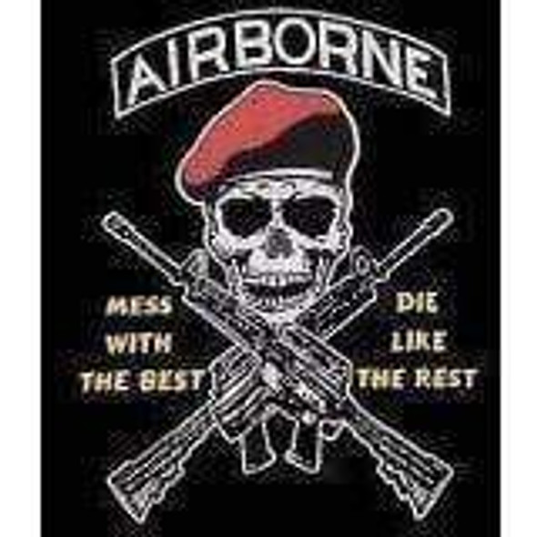 Airborne Flag, "Mess with the Best, Die Like the Rest" Flag 3 X 5 ft. Standard