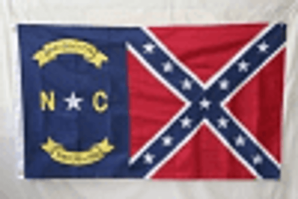 North Carolina Rebel Flag - Yellow Letters - NC Rebel Flag 3x5 Economical