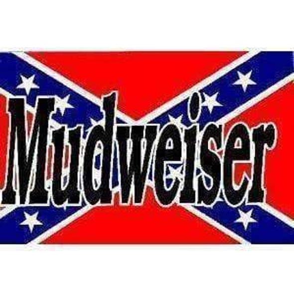 Rebel Mudweiser Flag 3 X 5 ft. Standard