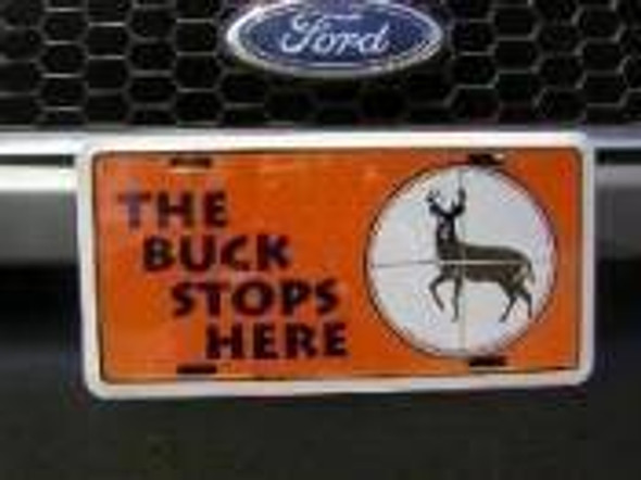 Buck Stops Here License Plate