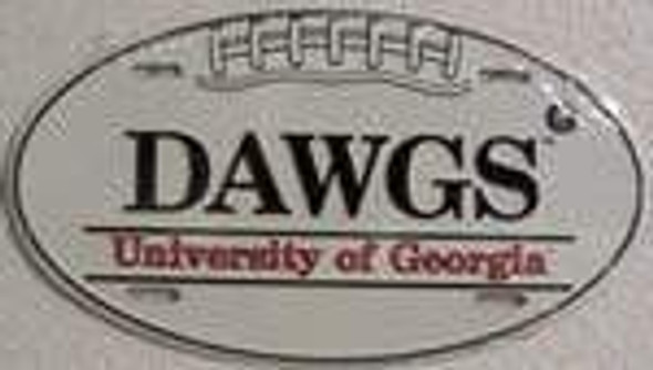 Georgia Bulldogs DAWGS Oval License Plate
