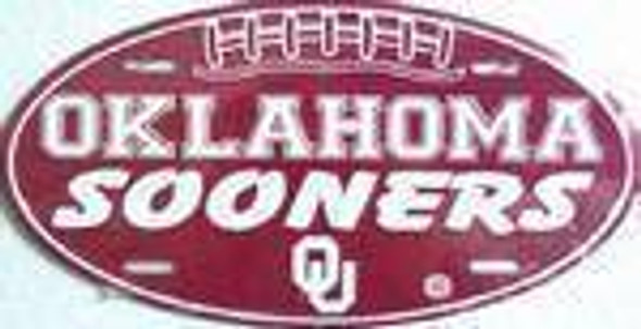 Oklahoma Sooners Oval License Plate