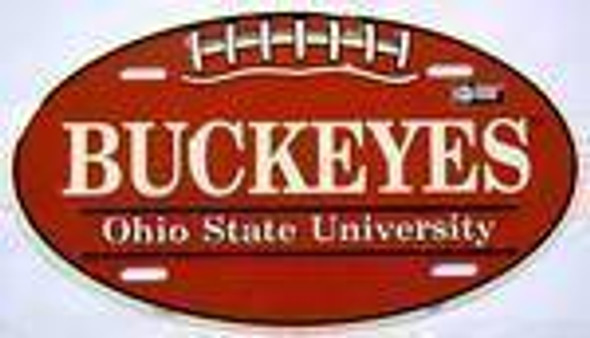 Ohio State Buckeyes Oval License Plate