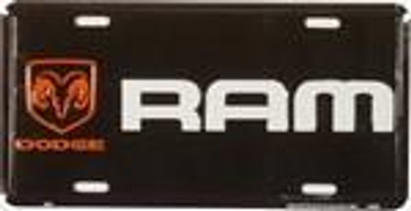 Dodge Ram Black Background license plate