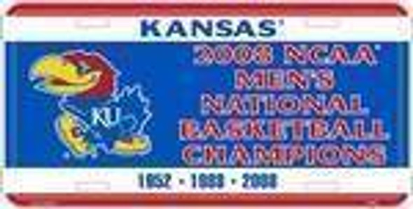 Kansas Jayhawks NCAA Basketball Champions License Plate