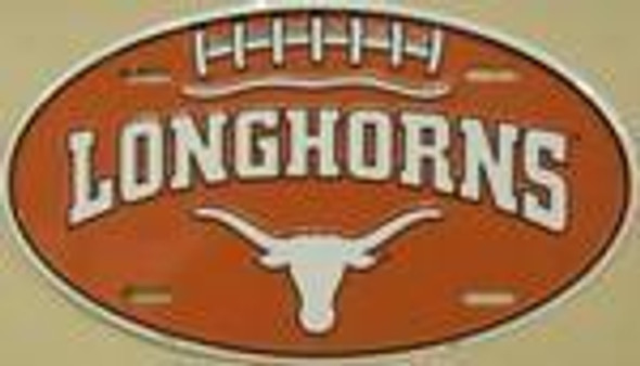 Texas Longhorns Oval License Plate