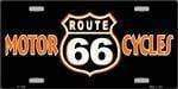 Route 66 Motorcycles License Plate