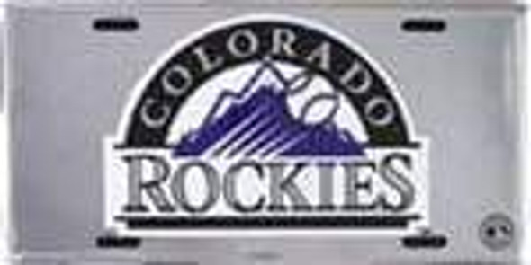 Colorado Rockies MLB Chrome License Plate