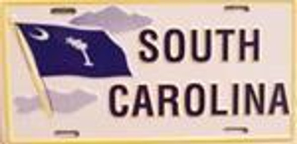 SC South Carolina Flag License Plate