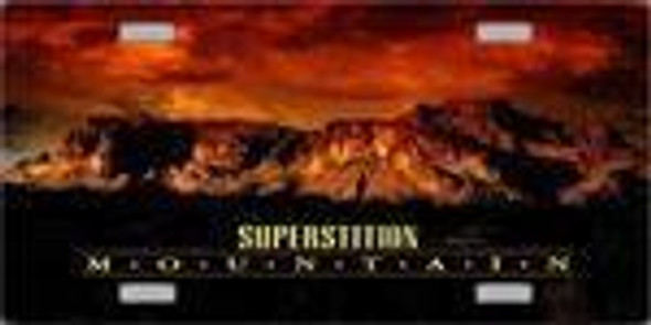 Superstition Mountain Photographic License Plate