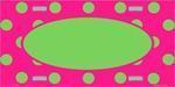 Green On Pink License Plate