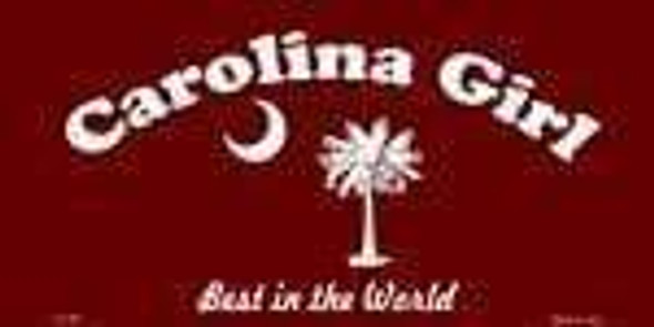 Carolina Girl Maroon License Plate