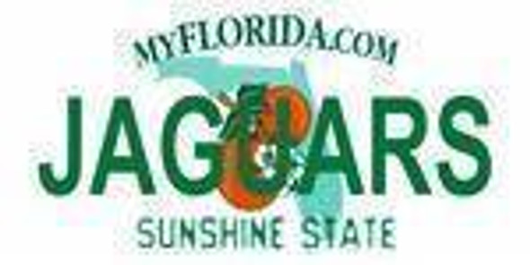 Florida State Background License Plate - Jaguar