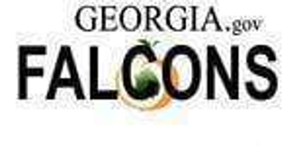 Georgia State Background License Plate - Falcon