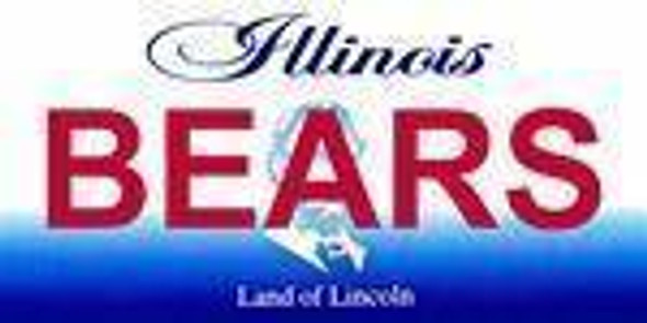 Illinois State Background License Plate - Bear