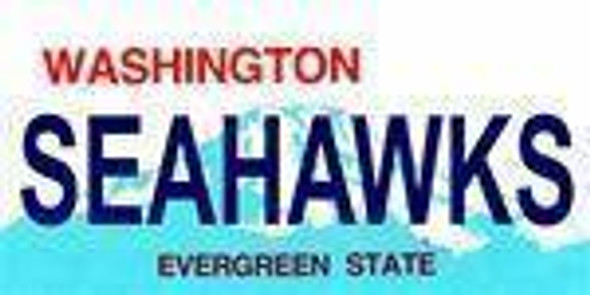 Washington State Background License Plate - Seahawk