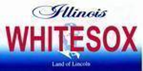 Illinois State Background License Plate - White Sox