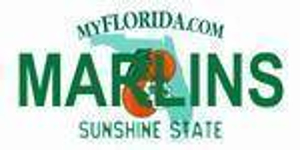 Florida State Background License Plate - Marlin