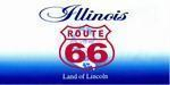 Illinois State Background License Plate - Route 66