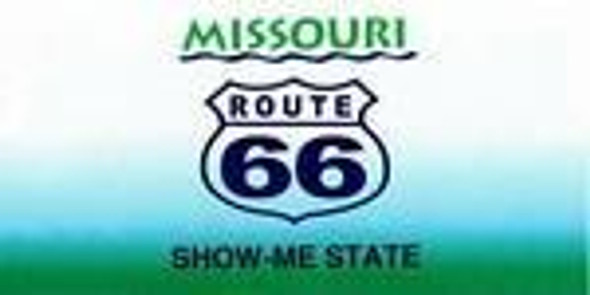Missouri State Background License Plate - Route 66