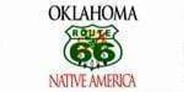 Oklahoma State Background License Plate - Route 66